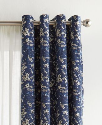 CLOSEOUT! Tommy Hilfiger Carine Floral Grommet Room Darkening 2-Piece Curtain Panel, 50" x 108"