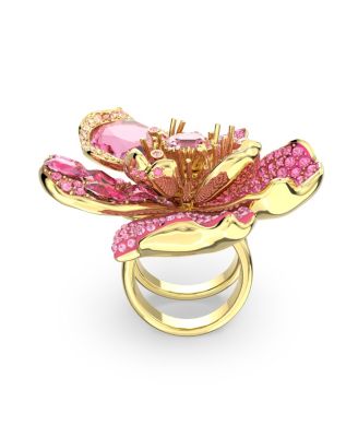 Crystal Flower Pink Florere Cocktail Ring