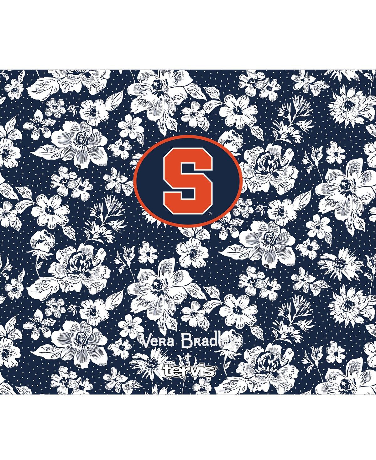 Vera Bradley X Tervis Tumbler Syracuse Orange 24 oz Wide Mouth Bottle With Deluxe Lid In Navy