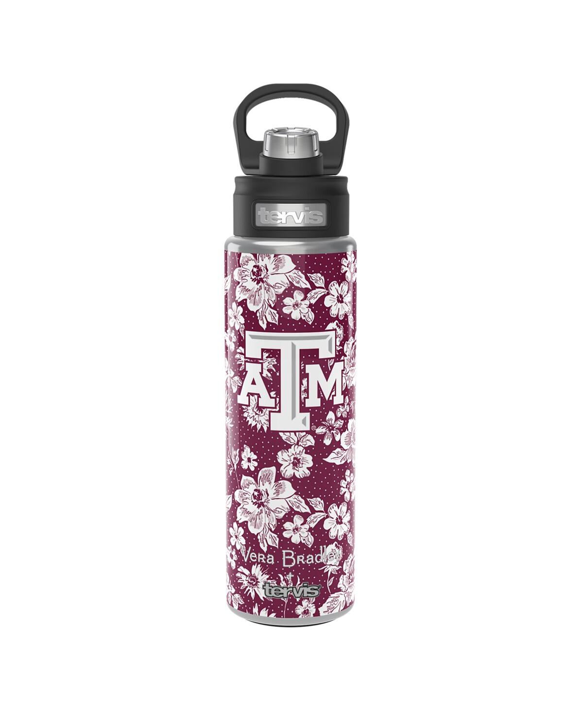Vera Bradley X Tervis Tumbler Texas A&m Aggies 24 oz Wide Mouth Bottle With Deluxe Lid In Burgundy