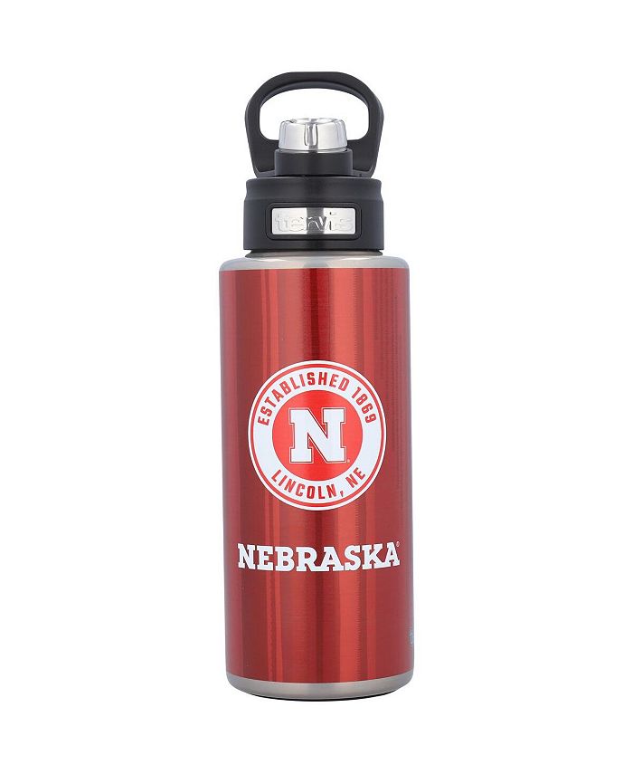 Tervis Traveler Bicchiere Termico Acciaio Inox 850g – Doppia Parete, Mantiene Caldo/Freddo, Scritta 'Nebraska Cornhuskers Night Game'