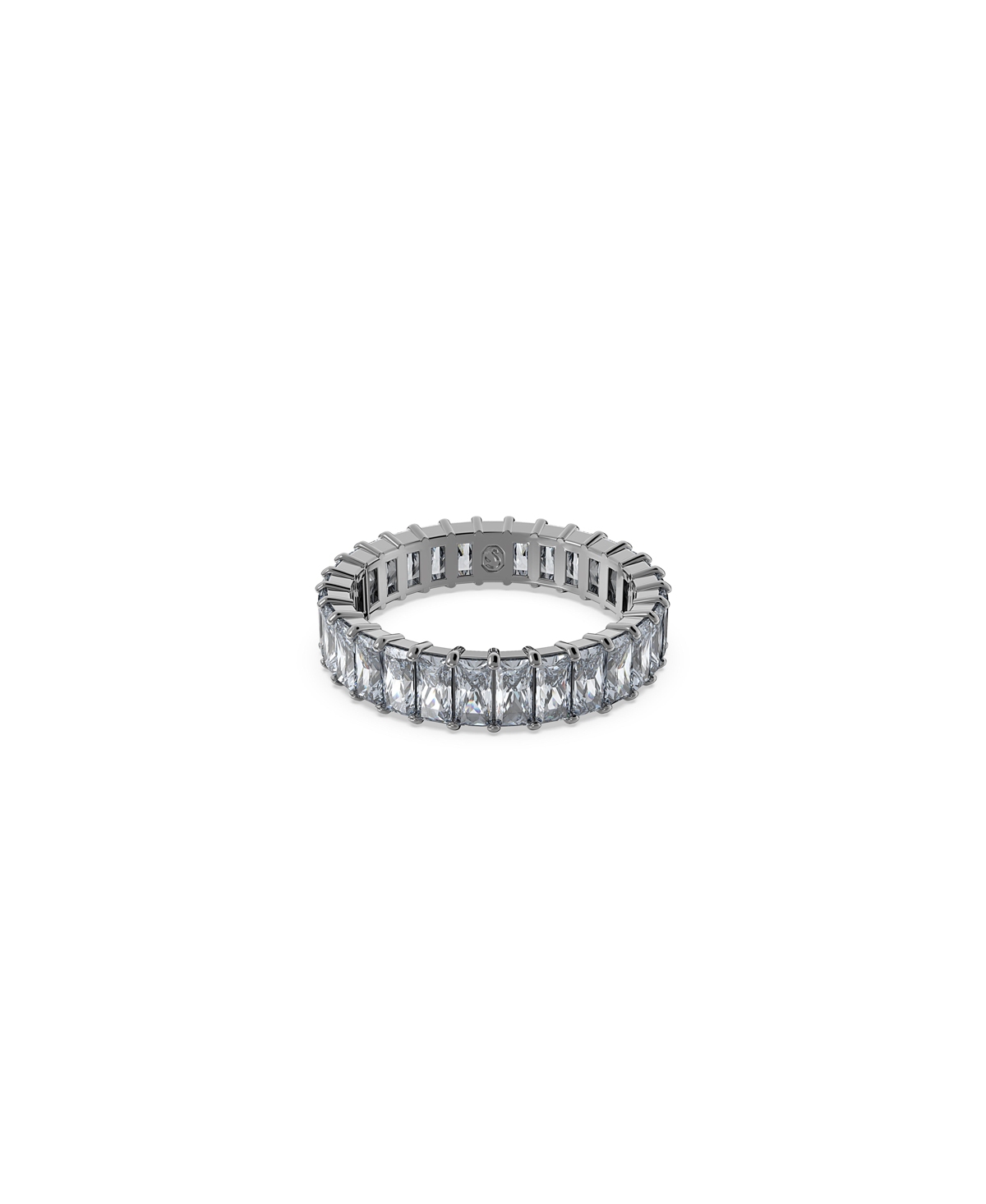 Shop Swarovski Crystal Baguette Cut Gray Matrix Ring
