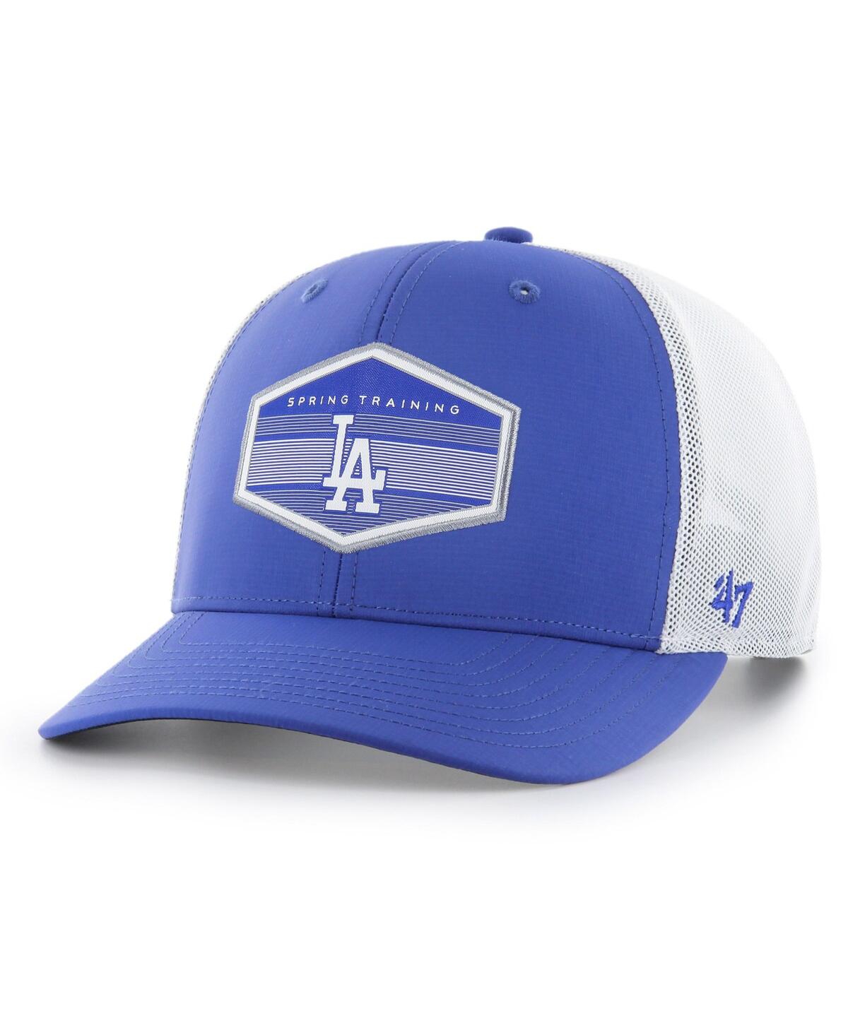 Shop 47 Brand Men's ' Royal, White Los Angeles Dodgers Spring Training Burgess Trucker Snapback Hat In Royal,white