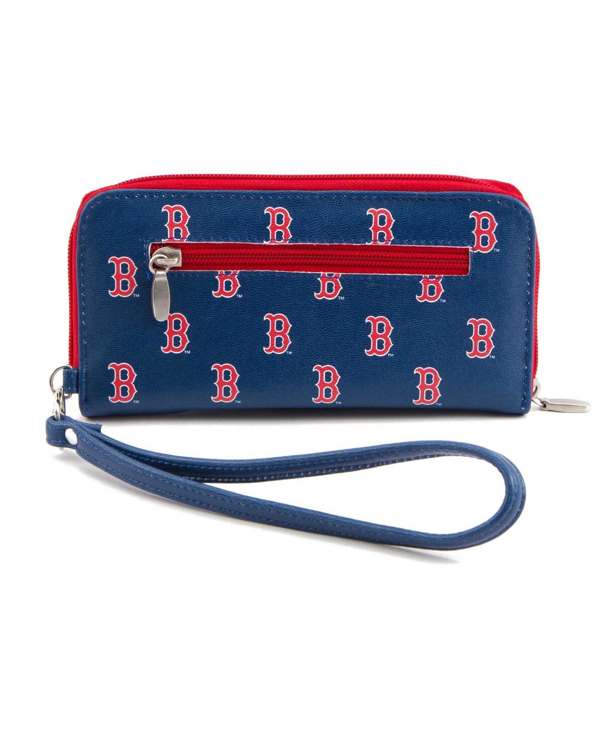 Eagles Wings Women's Boston Red Sox Zip-around Wristlet Wallet In Blue