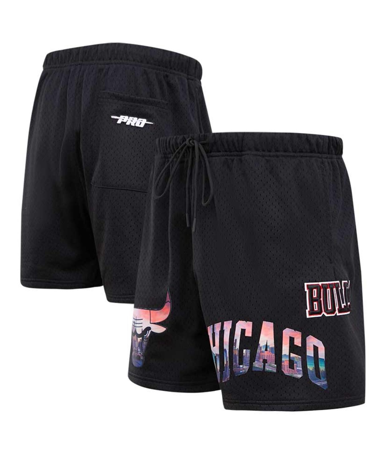 Shop Pro Standard Men's  Black Chicago Bulls City Scape Mesh Shorts