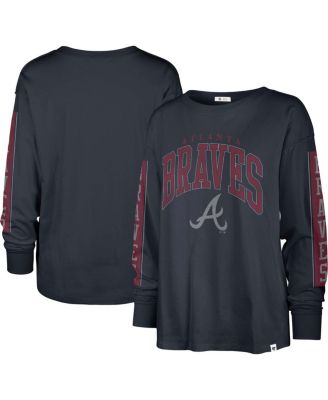 Women's Navy Atlanta Braves Statement Long Sleeve T-shirt