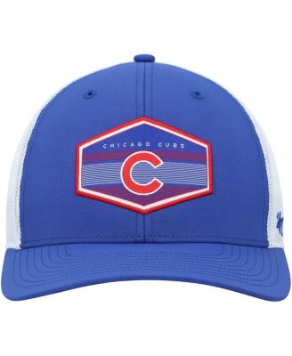Men's Royal, White Chicago Cubs Burgess Trucker Snapback Hat