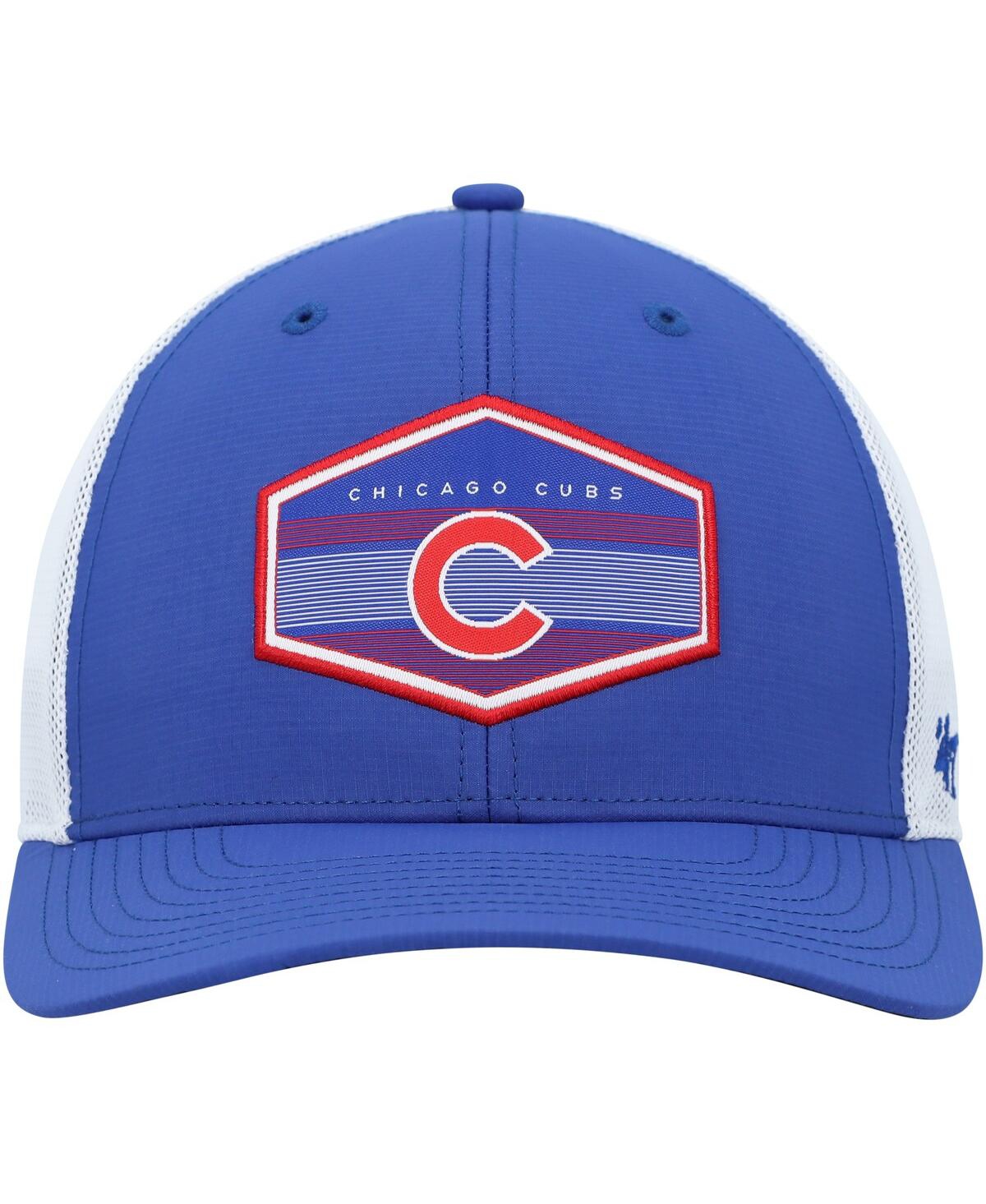 Shop 47 Brand Men's ' Royal, White Chicago Cubs Burgess Trucker Snapback Hat In Royal,white