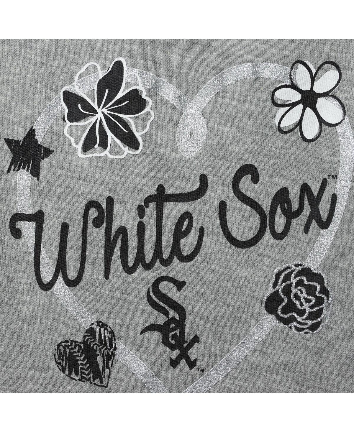 Girls Newborn and Infant White, Heathered Gray Chicago White Sox 3-Pack Batter Up Bodysuit Set - White, Gray