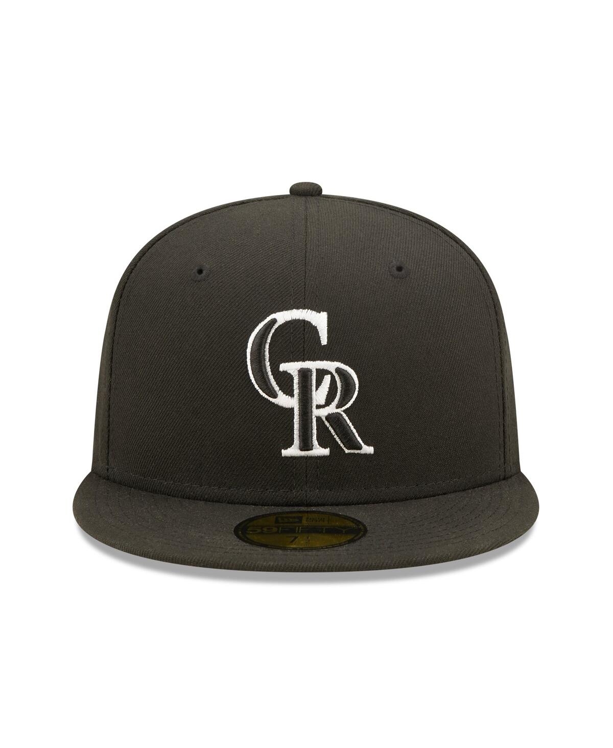 Shop New Era Men's  Black Colorado Rockies Team Logo 59fifty Fitted Hat
