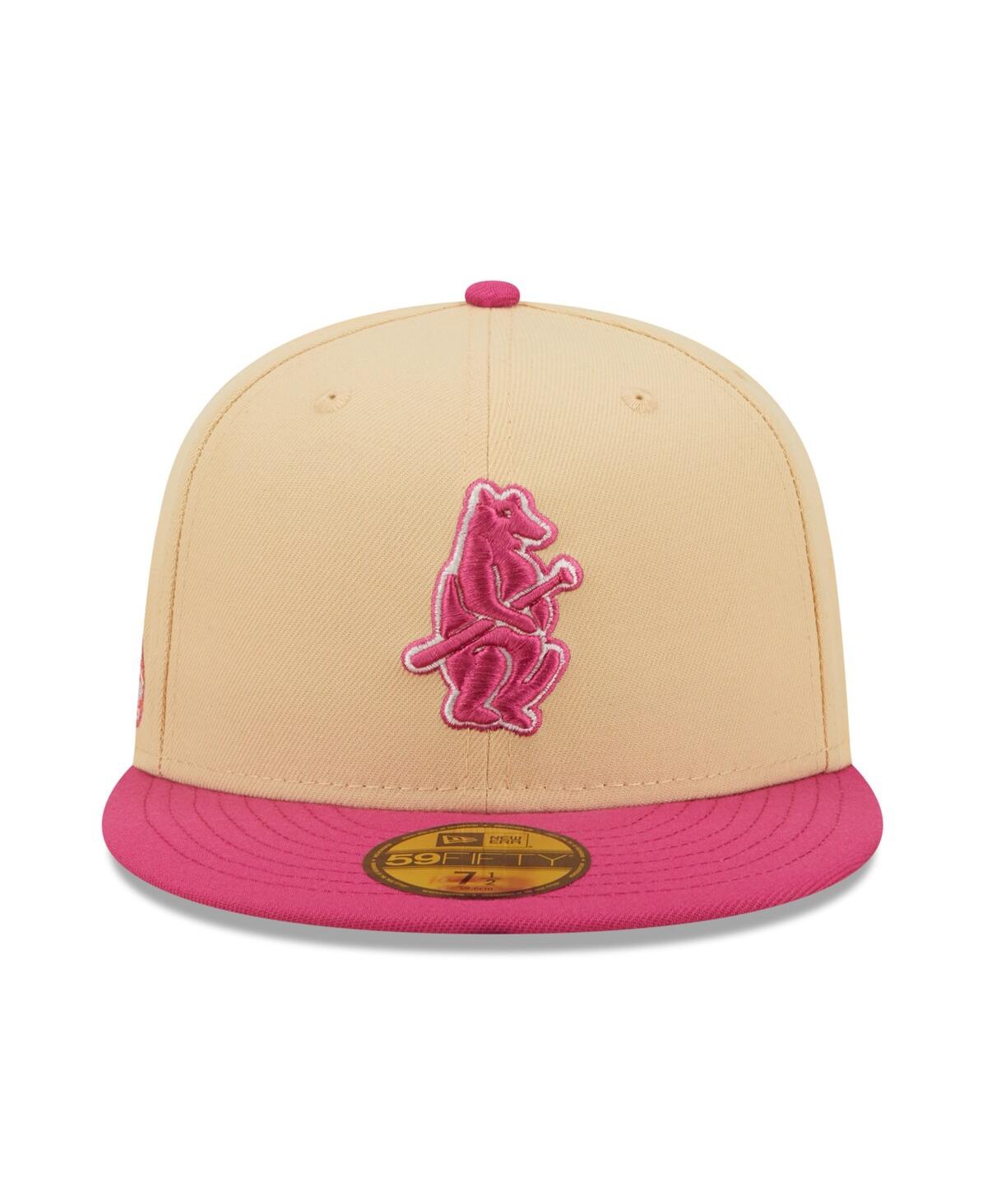 Men's New Era Pink Chicago Cubs West Side Grounds Mango Passion 59FIFTY Fitted Hat - Pink