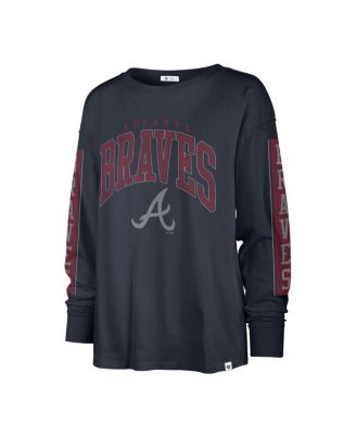 Women's Navy Atlanta Braves Statement Long Sleeve T-shirt