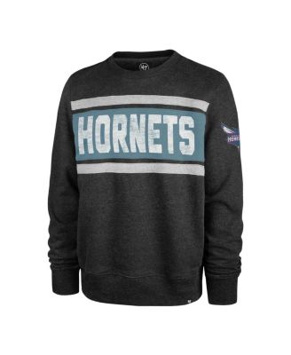 Men's Heather Black Charlotte Hornets Tribeca Emerson Pullover Sweatshirt