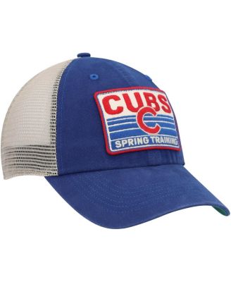 Men's Royal, Tan Chicago Cubs Four Stroke Clean Up Trucker Snapback Hat