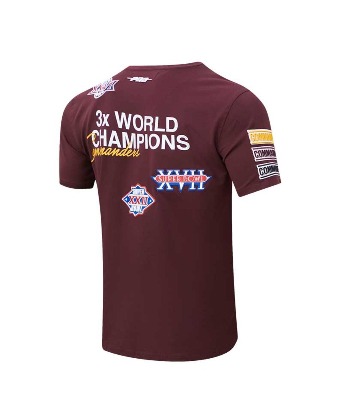 Shop Pro Standard Men's  Burgundy Washington Commanders Championship T-shirt