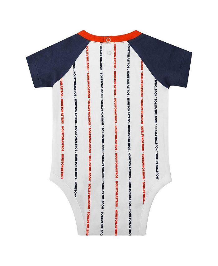 Outerstuff Newborn and Infant Boys and Girls White Houston Astros  Three-Piece Play Ball Raglan Bodysuit, Booties and Bib Set - Macy's