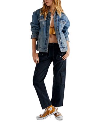 Free People - Women's Tahiti Cotton Drawstring-Waist Cargo Pants