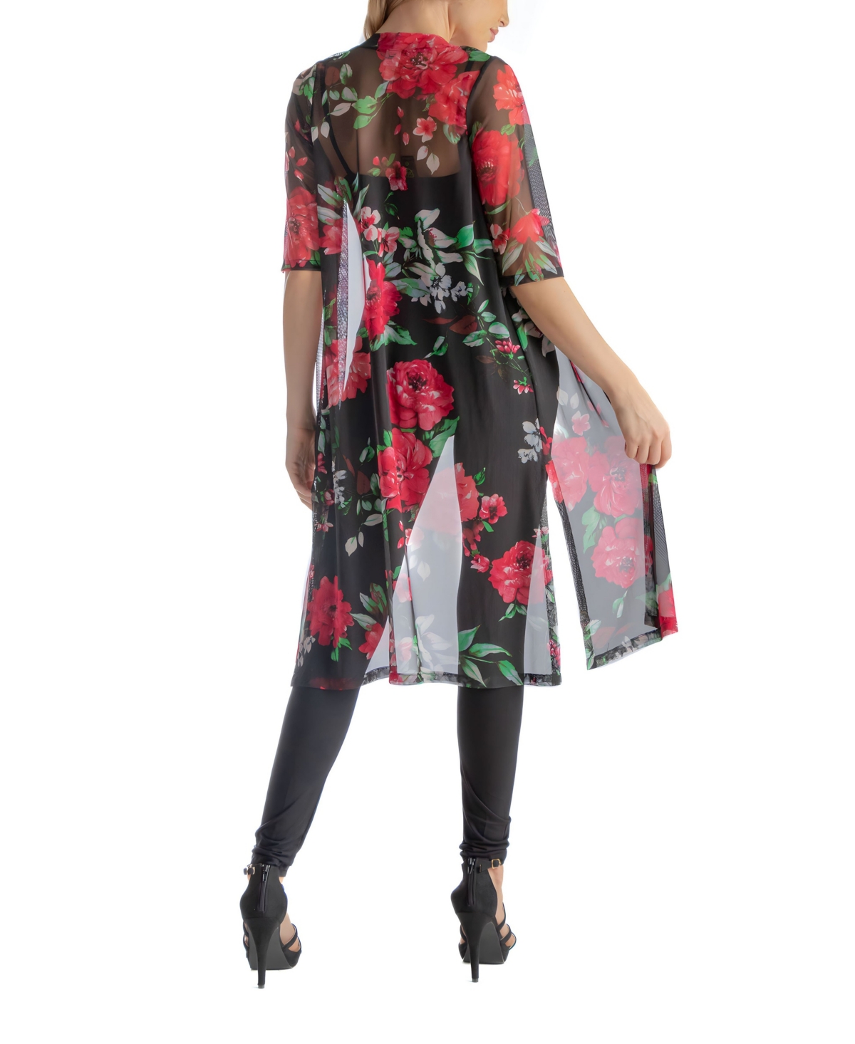 24seven Comfort Apparel Women's Just Below the Knee Cardigan