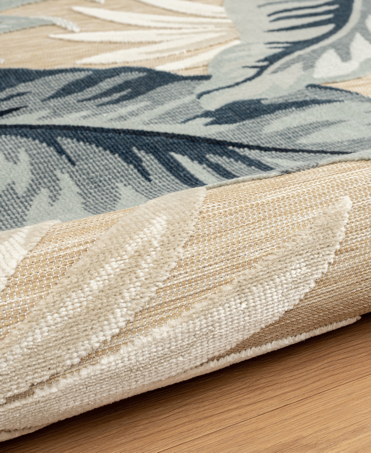Lr Home Vance Vernd8210a 5' X 7' Outdoor Area Rug In Blue,beige