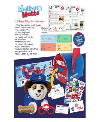 Mailbox Mutts 25 Piece Plush Play Carry Along Set