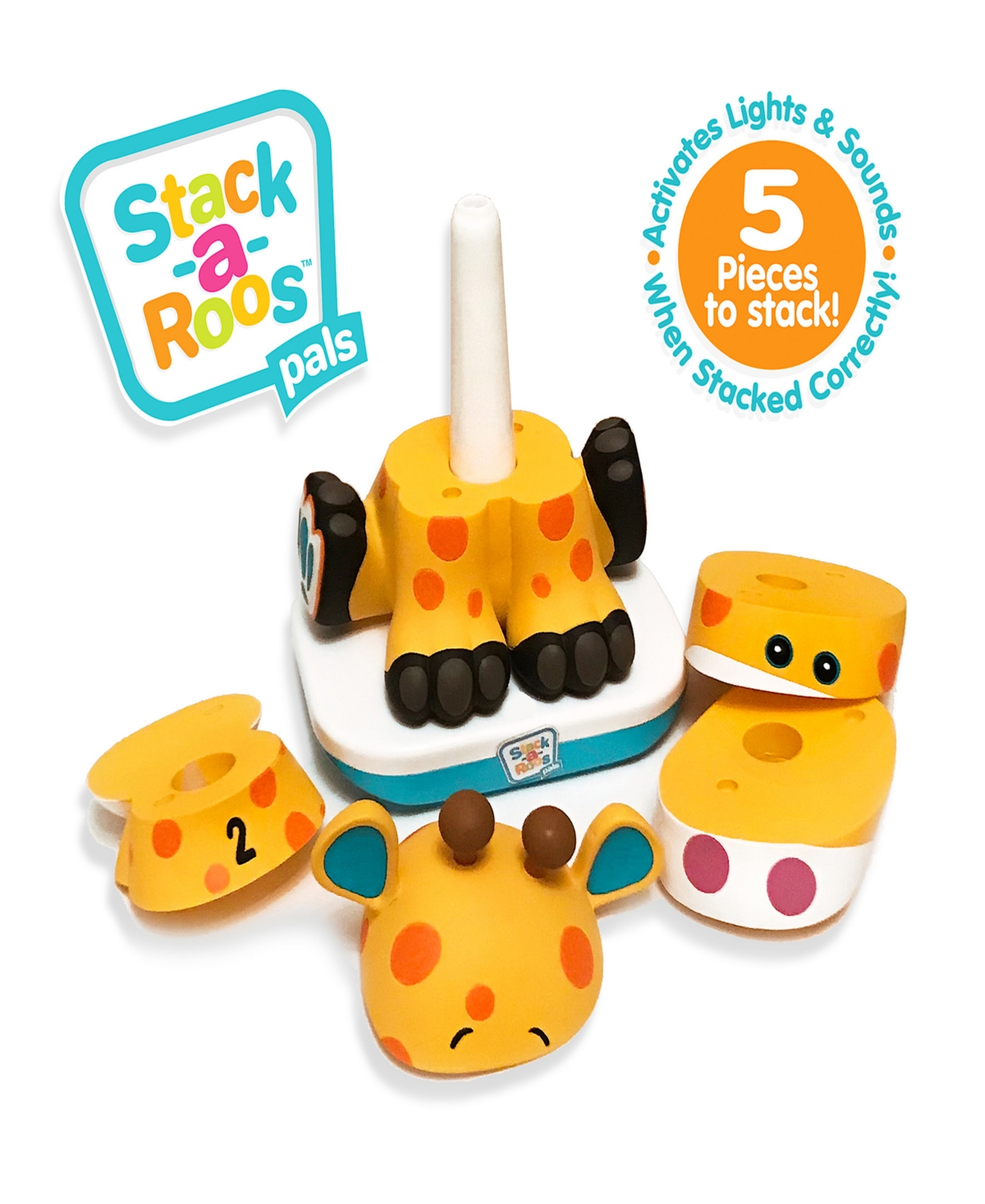 Shop Stack-a-roos Pals Baby Cow In Multi