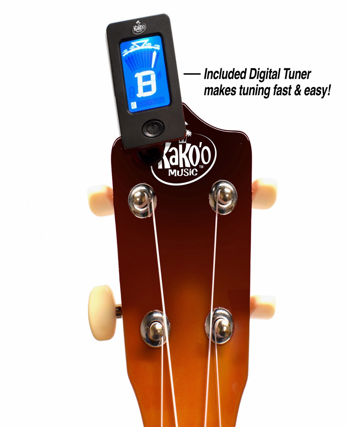 Kako'o Music Sunburst Wooden Ukulele Set In Multi
