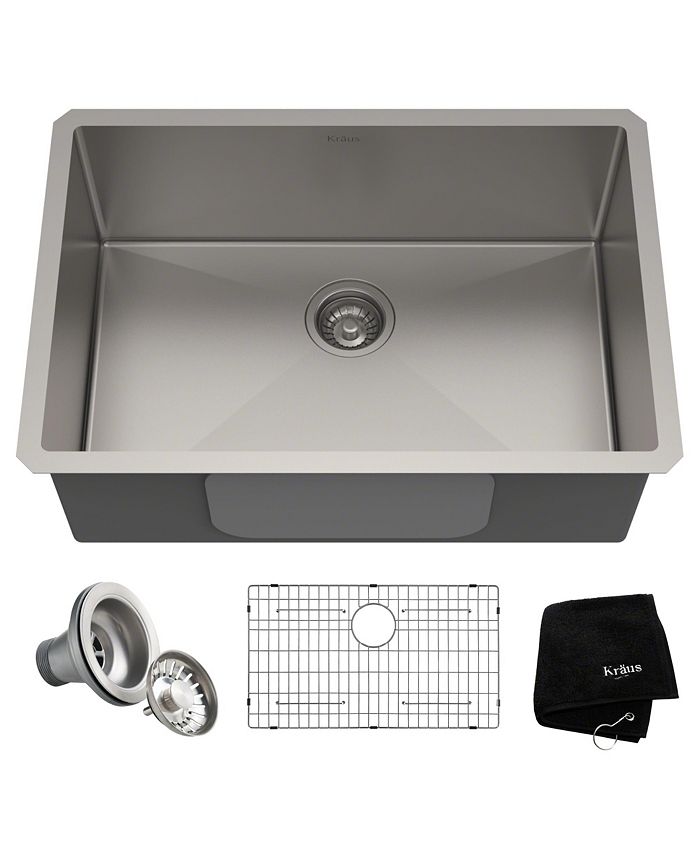 Kraus Standart PRO 28 in. 16 Gauge Undermount Single Bowl Stainless