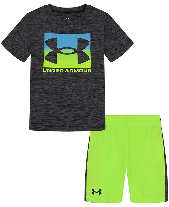 Under Armour Little Boys Dropback Big Logo T-shirt and Shorts Set - Macy's
