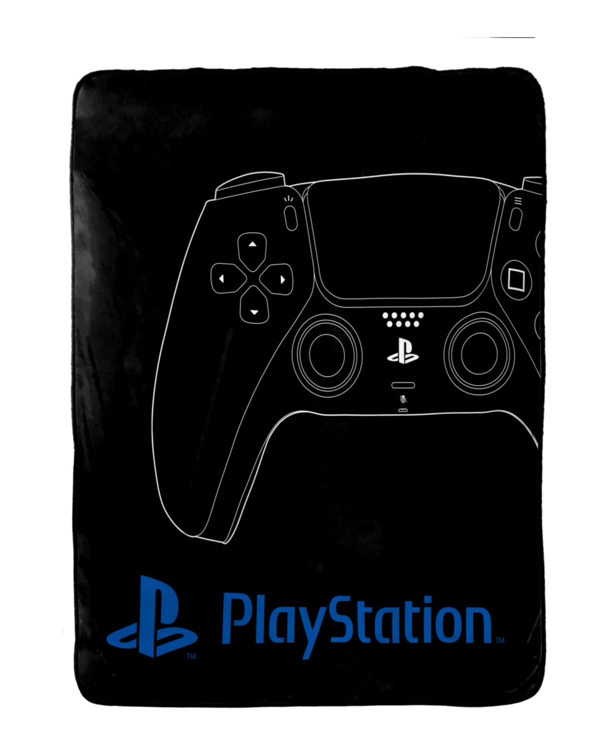 Jay Franco Playstation Vintage-like Hardware Silk Touch Throw, 60" X 46" In Black