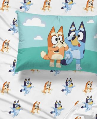 Couette Imprimée Bluey 140x200 Cm - Couvre-lit 1 Personne En Polyester, Avec Bluey, Bingo Et Bandit - Douce Et Facile à Laver