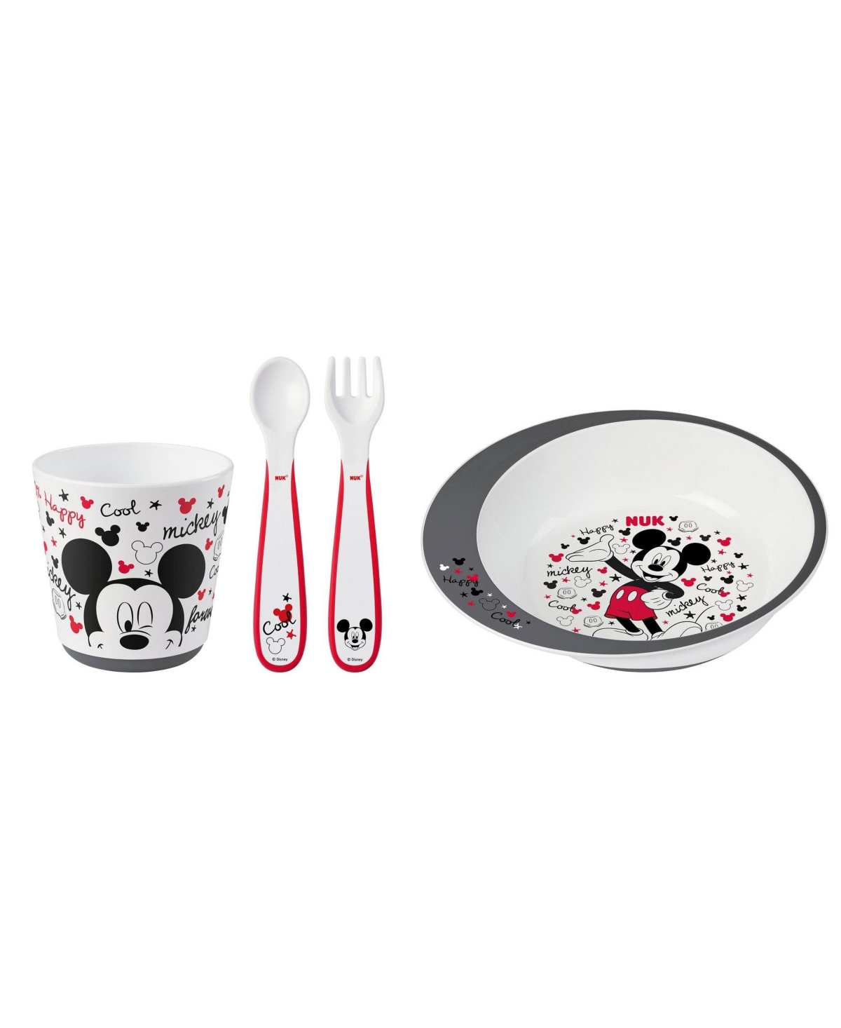 Nuk Mickey Mouse Child Toddler Tableware Set, 4 Pieces In Assorted Pre-pack