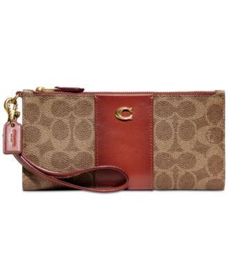 COACH - Signature Monogram Coated Canvas Double Zip Wallet