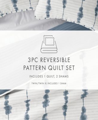 Shibori Reversible 2-Pc. Lightweight Quilt Set, Twin/Twin XL