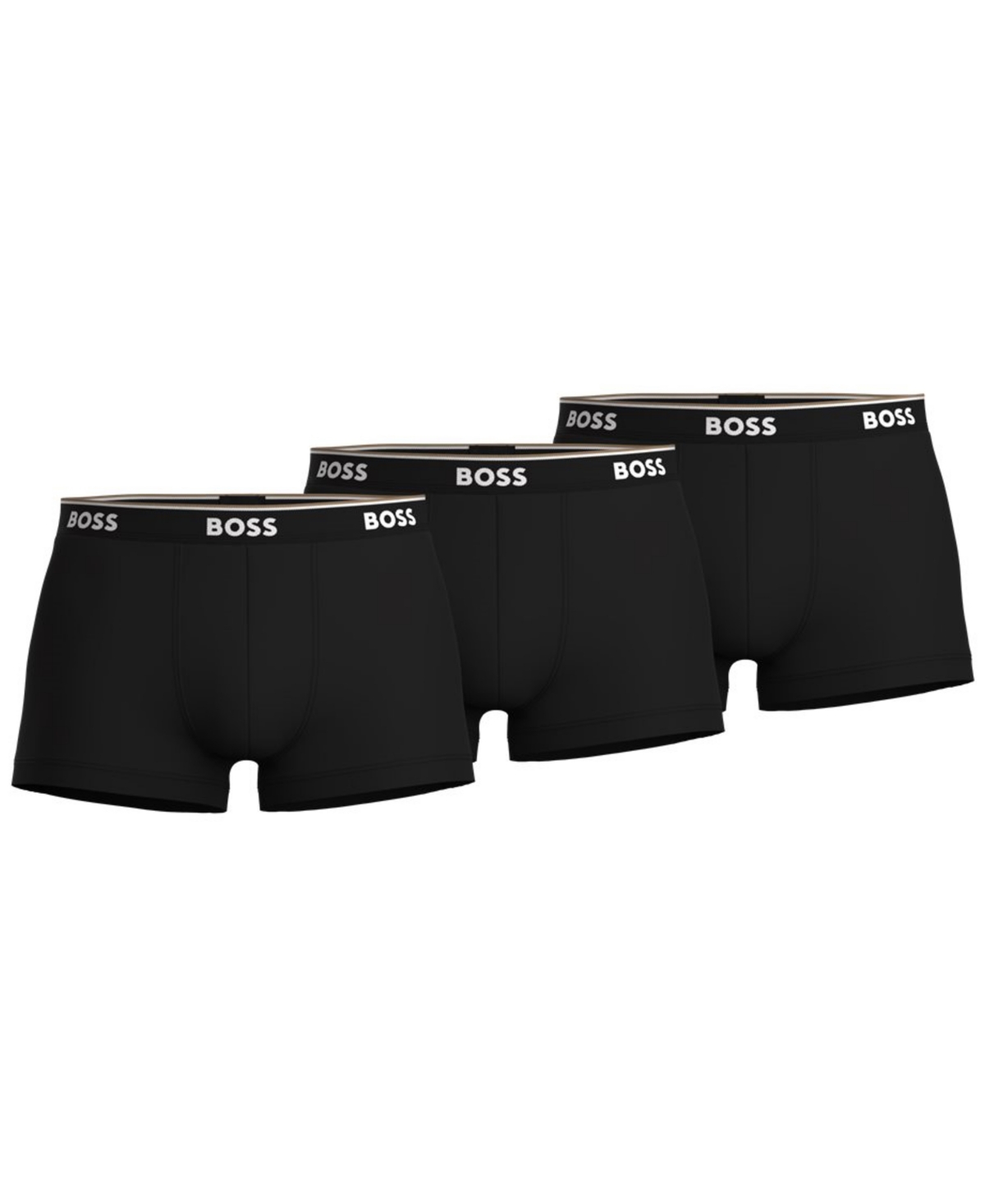 Hugo by Hugo Boss Men's Power 3-Pk. Trunk Underwear - Black