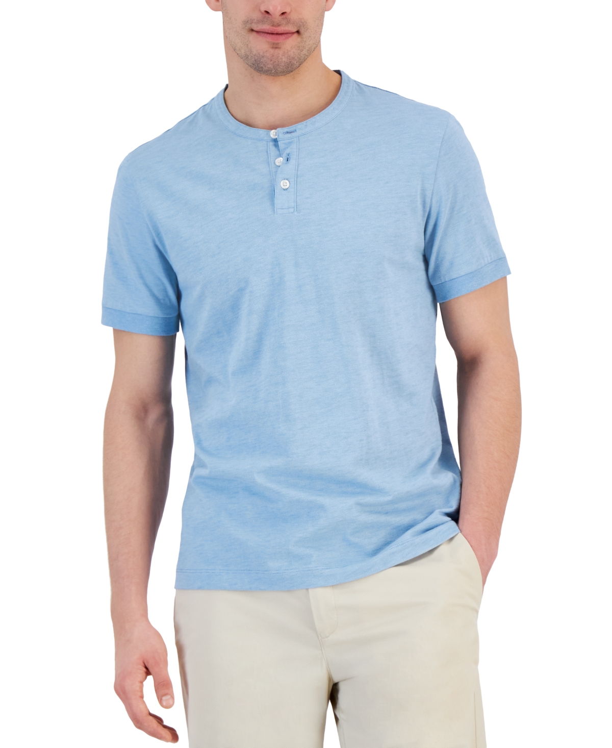 Alfani Men's Short-sleeve Blurred Feeder Stripe T-shirt, Created