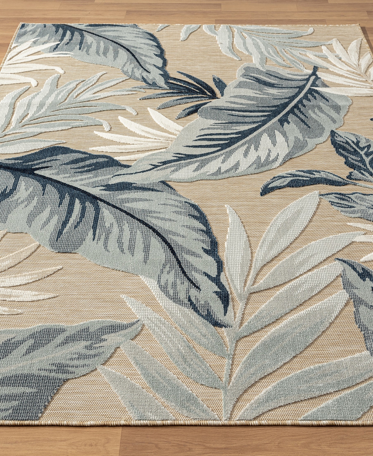 Lr Home Vance Vernd8210a 5' X 7' Outdoor Area Rug In Blue,beige