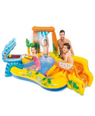 Inflatable Kids Dinosaur Play Center Outdoor Water Park Pool with Slide