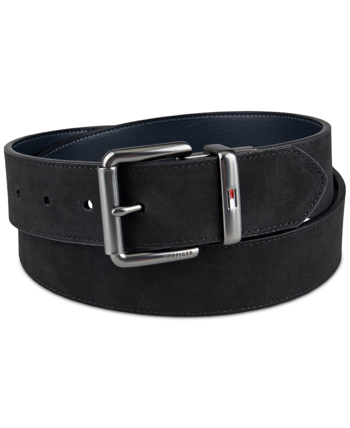 Shop Tommy Hilfiger Men's Two-in-one Reversible Casual Matte And Pebbled Belt In Brown,black