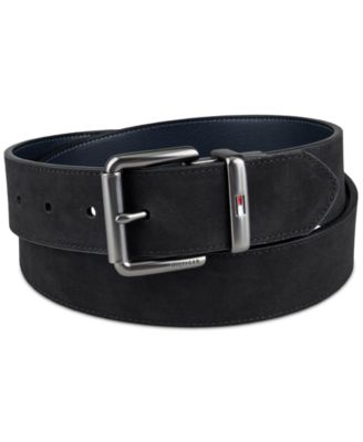 Men's Reversible Wide Dress Belt - Bonded Leather With Silver-Tone Buckle - CONCITOR Brand