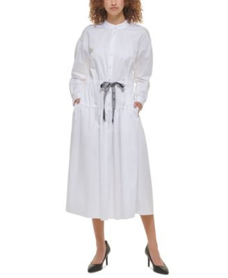 Women's Cotton Tie-Waist Maxi Dress
