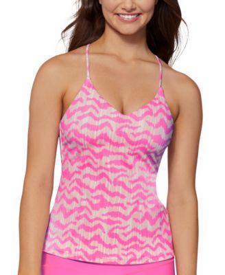 Raisins - Juniors' Macrame-Back Camisole Tankini Top