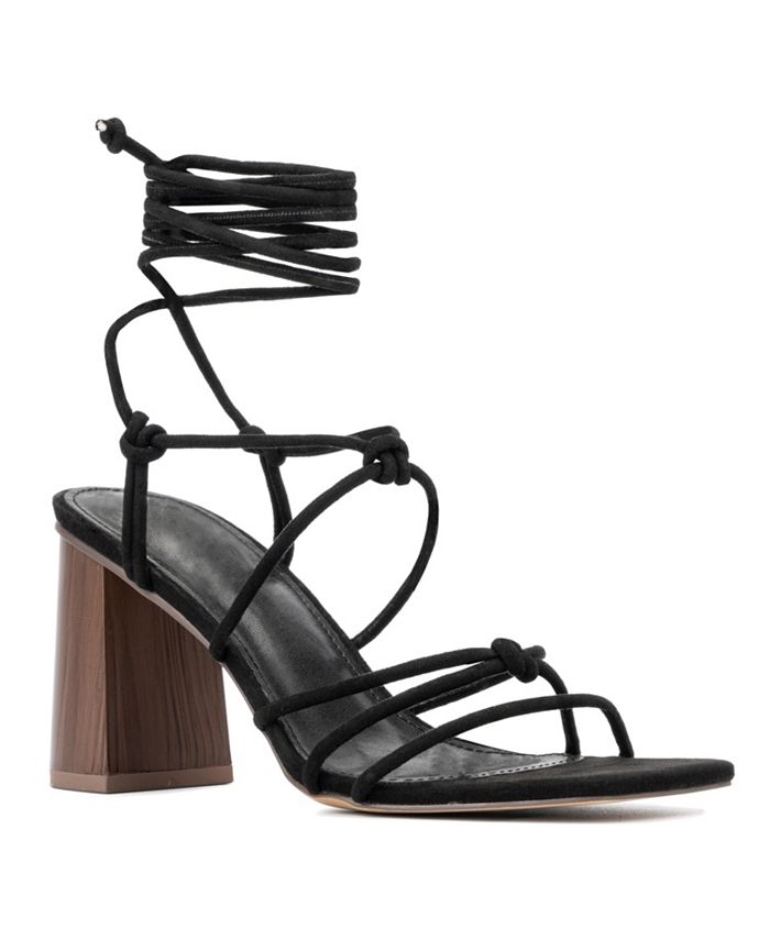 New York & Company Bailey Women's Wooden Block Heel Sandals - Macy's