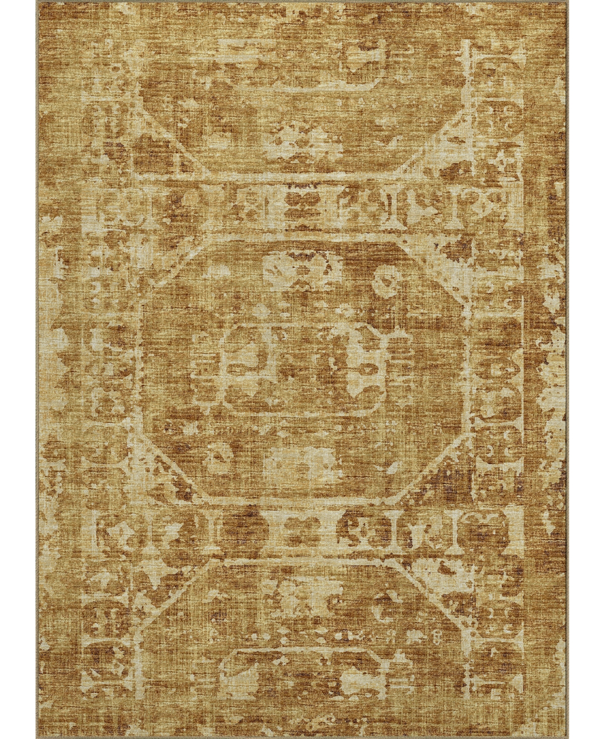 D Style Hallo Overdyed HLOD2 5' x 7'6in Area Rug - Gold-Tone