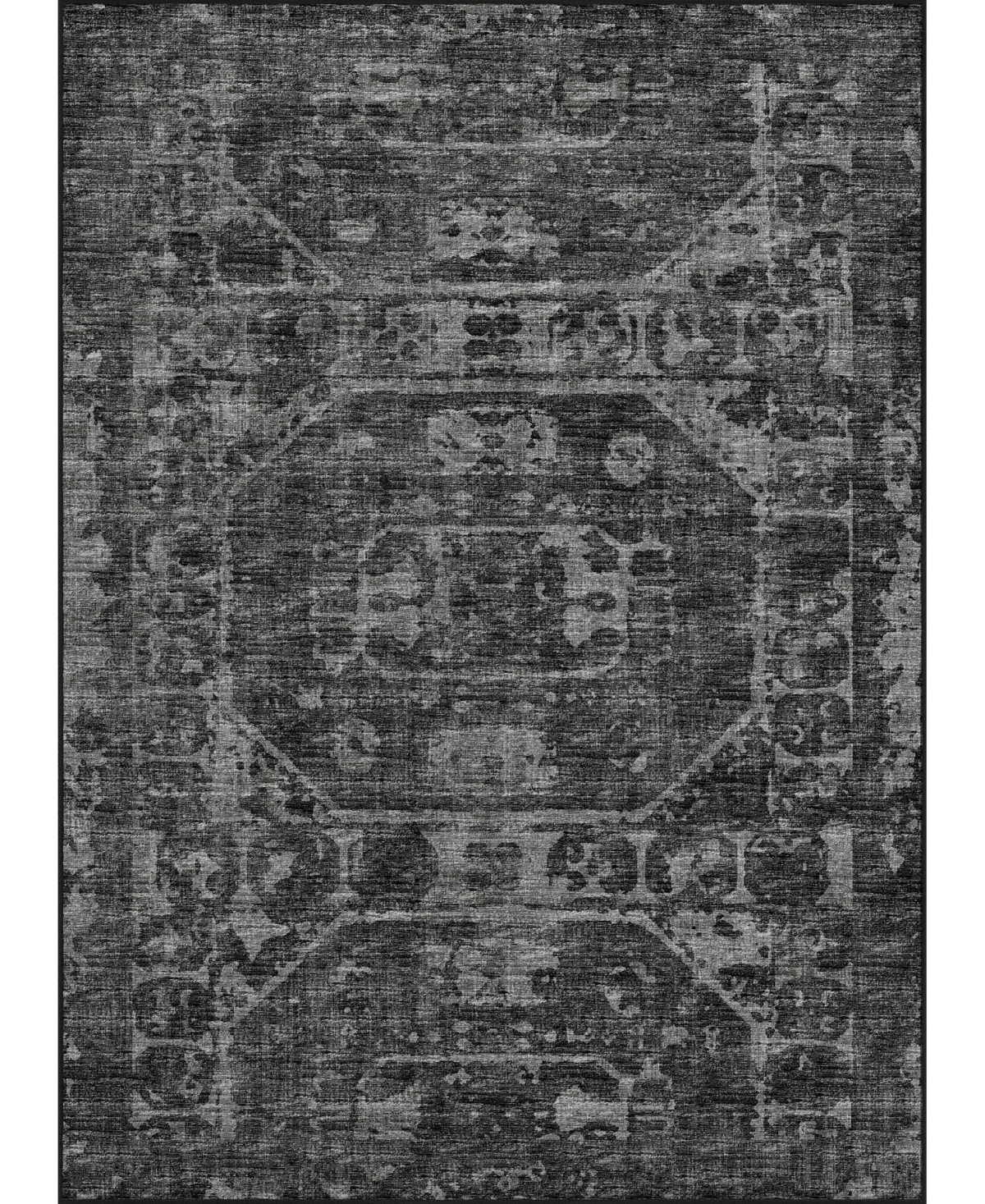 D Style Hallo Overdyed HLOD2 5' x 7'6in Area Rug - Black