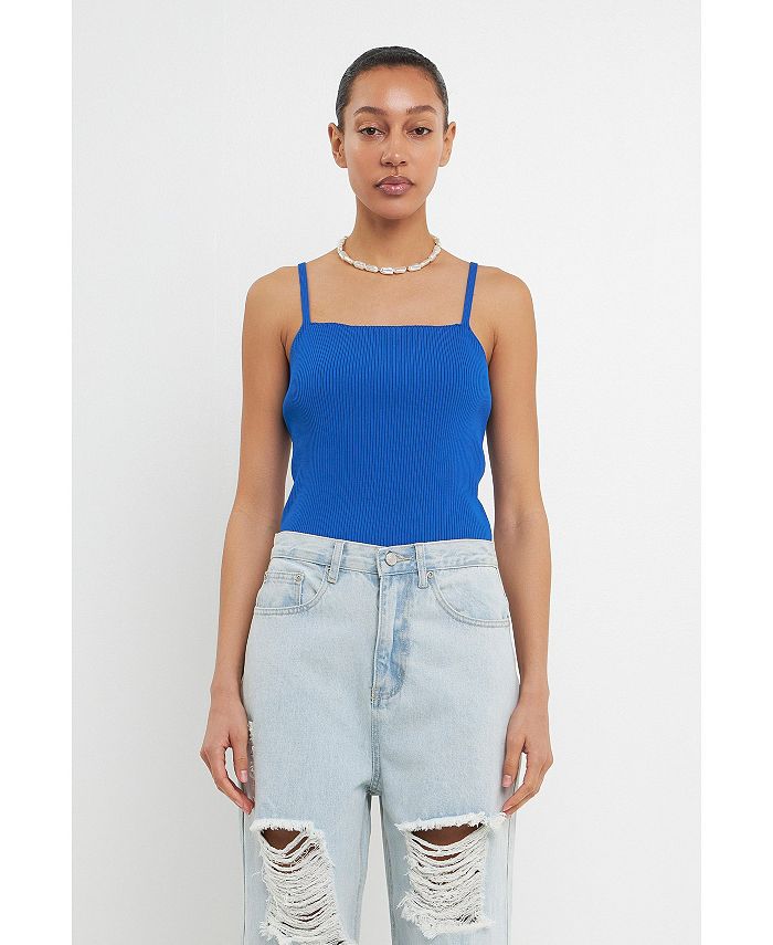 Grey Lab Women's Classic Rib Knit Everyday Tank Macy's