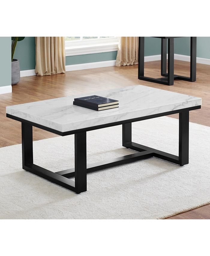 Furniture Steve Silver Lucca 48" Marble Top Cocktail Table - Macy's