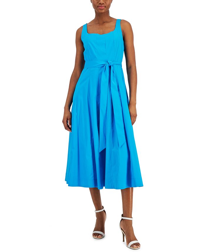 Anne Klein Women s Seamed Fit Flare Midi Dress Macy s