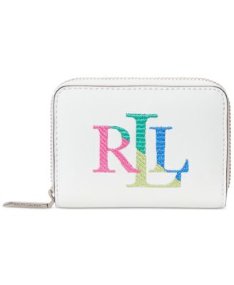 Lauren Ralph Lauren - Embroidered Leather Zip Wallet