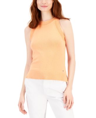Tommy Hilfiger Women's Crochet Trimmed Sleeveless Tank Top