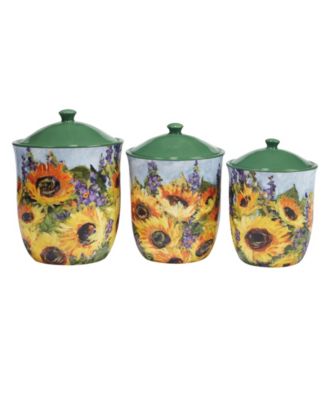 Sunflower Bouquet Canister Set 3-Pc